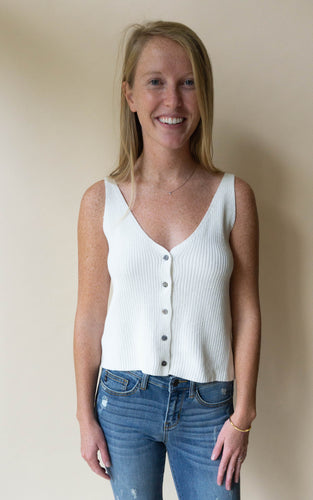 Summers In Avalon Top, Ivory